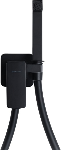 Allen Brau Смеситель с гигиеническим душем Infinity 5.21005-31 (с внутренней частью) черный матовый – картинка-7